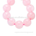 Cheap Price Round Shape Rose Quartz Stone Loose Beads for DIY Necklace